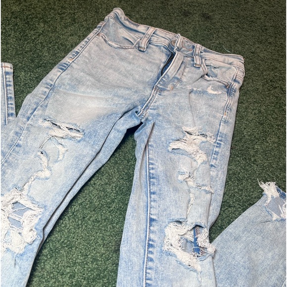 ✨ Size 00 AE Ripped Acid-Wash Jeans 🤍 - Picture 2 of 6